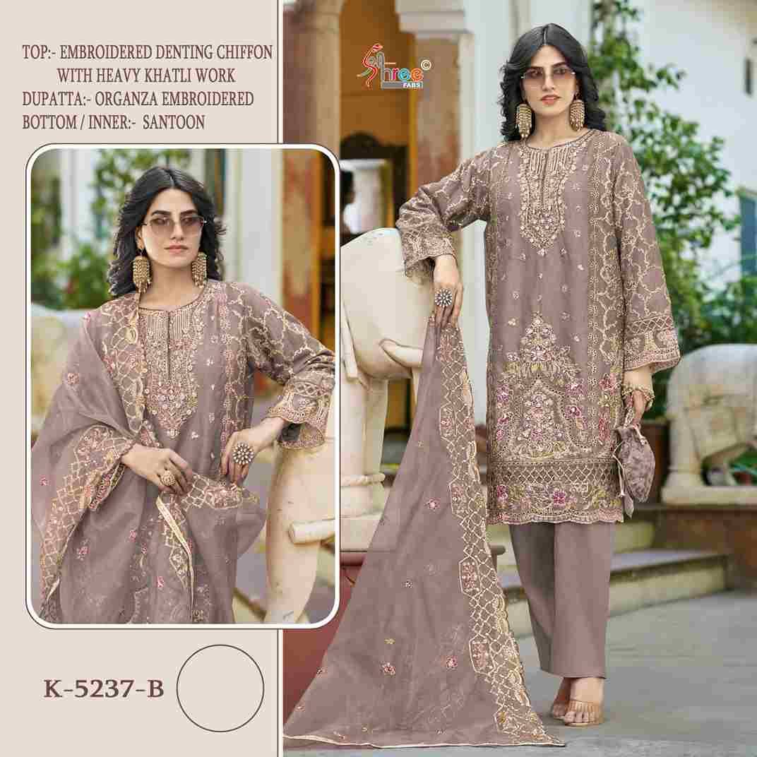 Shree Fabs Hit Design K-5237 Colours By Shree Fabs K-5237-A To K-5237-D Series Beautiful Pakistani Suits Colorful Stylish Fancy Casual Wear & Ethnic Wear Chiffon Embroidered Dresses At Wholesale Price