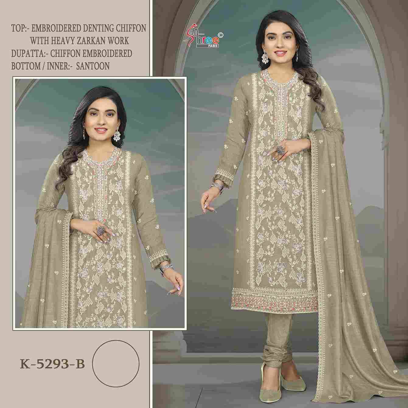 Shree Fabs Hit Design K-5293 Colours By Shree Fabs K-5293-A To K-5293-D Series Beautiful Pakistani Suits Colorful Stylish Fancy Casual Wear & Ethnic Wear Chiffon Embroidered Dresses At Wholesale Price