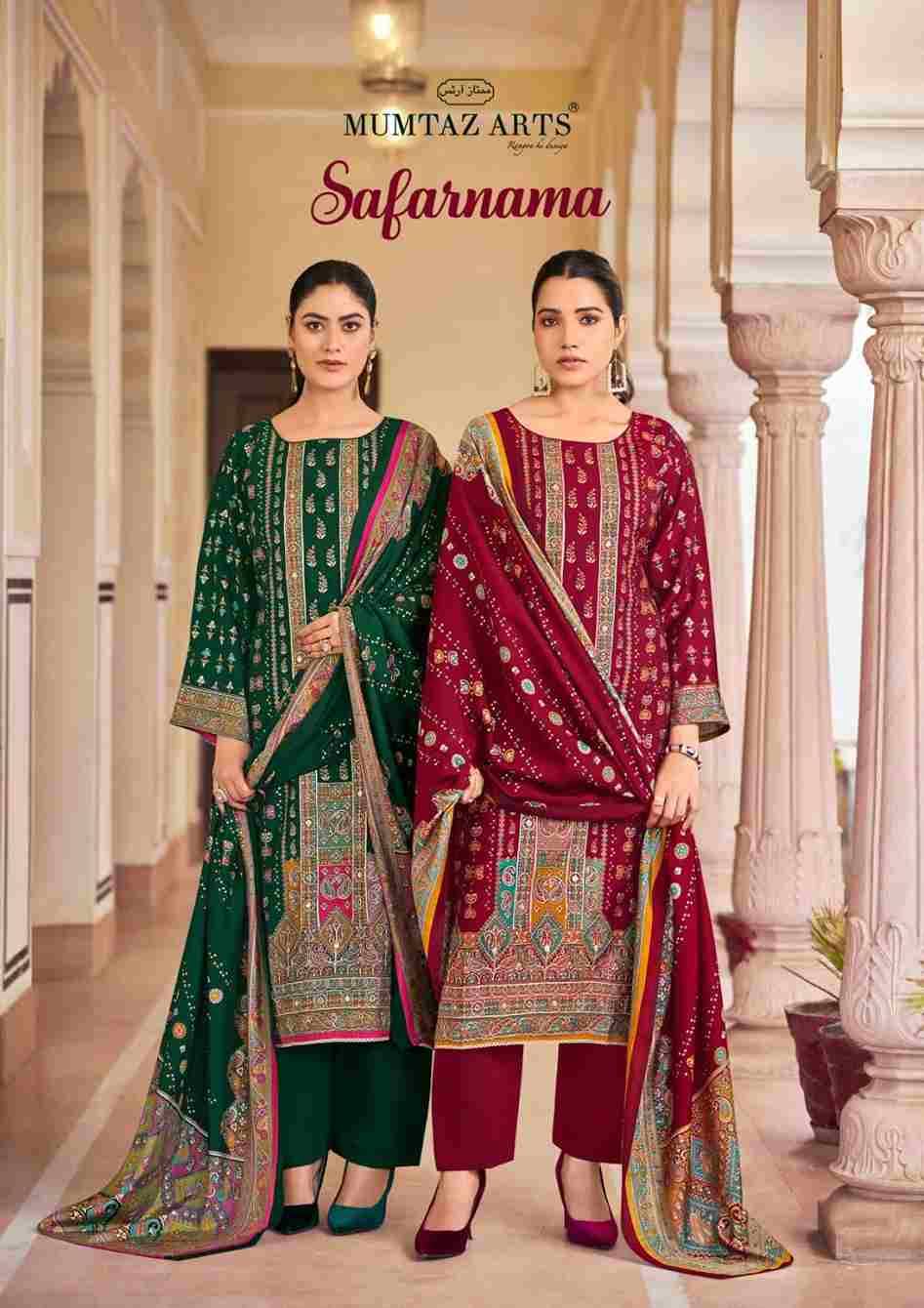 Safarnama By Mumtaz Arts 1001 To 1004 Series Beautiful Festive Suits Colorful Stylish Fancy Casual Wear & Ethnic Wear Pure Viscose Muslin Print Dresses At Wholesale Price
