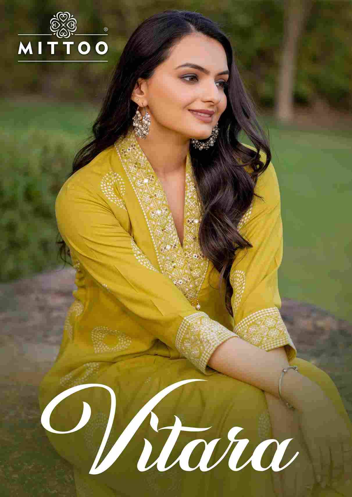Vitara By Mittoo 2001 To 2005 Series Designer Collection Beautiful Stylish Fancy Colorful Party Wear & Occasional Wear Rayon Print Kurtis With Bottom At Wholesale Price