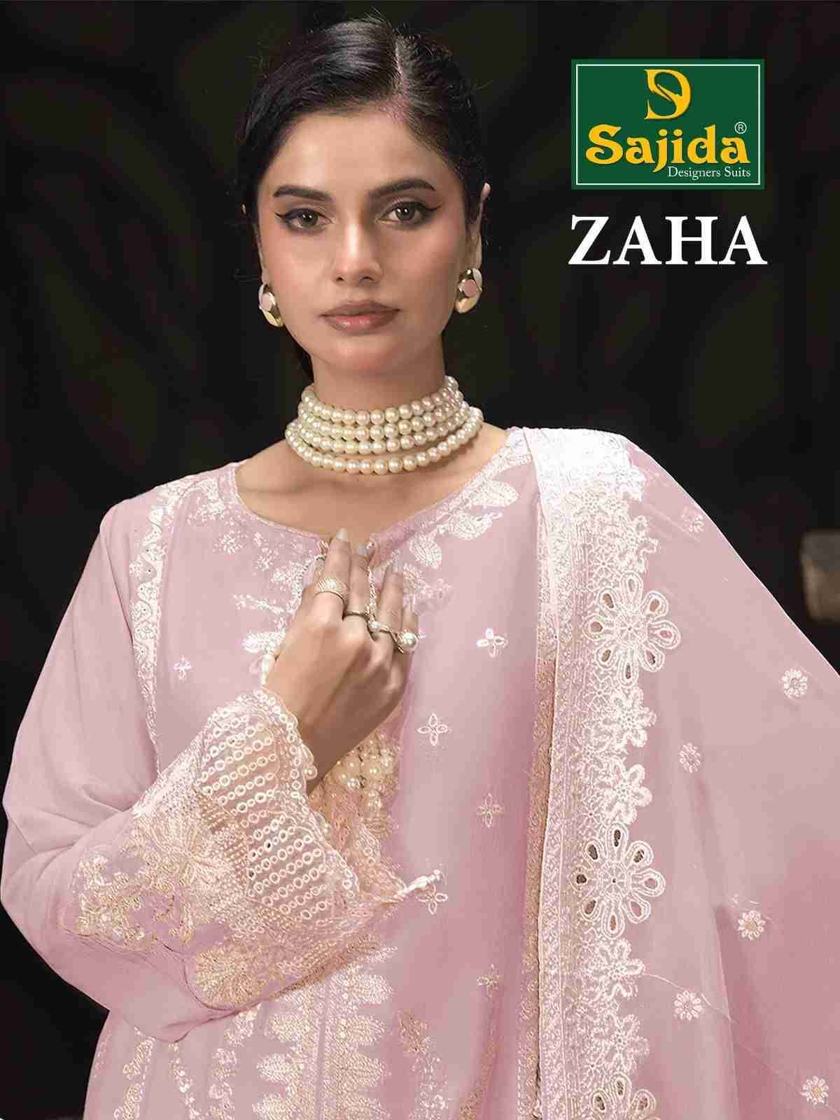 Zaha By Sajida Designer Suits 1013-A To 1013-D Series Beautiful Pakistani Suits Colorful Stylish Fancy Casual Wear & Ethnic Wear Heavy Organza Embroidered Dresses At Wholesale Price