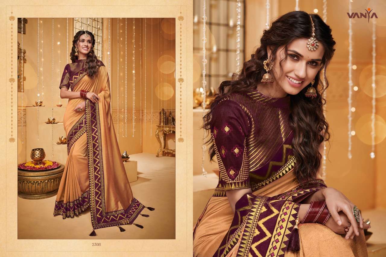 VANYA VOL-13 BY VANYA 2301 TO 2316 SERIES INDIAN TRADITIONAL WEAR COLLECTION BEAUTIFUL STYLISH FANCY COLORFUL PARTY WEAR & OCCASIONAL WEAR FANCY SAREES AT WHOLESALE PRICE