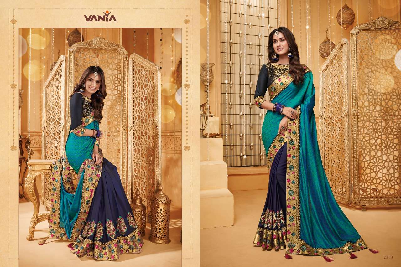 VANYA VOL-13 BY VANYA 2301 TO 2316 SERIES INDIAN TRADITIONAL WEAR COLLECTION BEAUTIFUL STYLISH FANCY COLORFUL PARTY WEAR & OCCASIONAL WEAR FANCY SAREES AT WHOLESALE PRICE