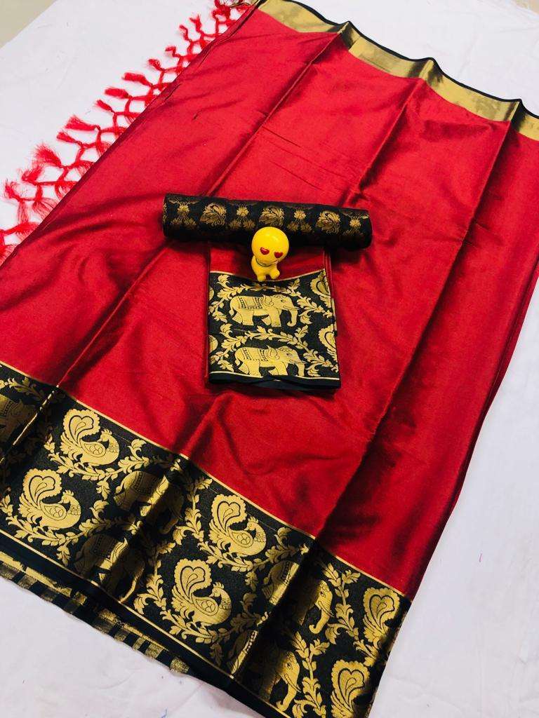 ROSE HATHI KESARI BY FASHID WHOLESALE 101 TO 106 SERIES P INDIAN TRADITIONAL WEAR COLLECTION BEAUTIFUL STYLISH FANCY COLORFUL PARTY WEAR & OCCASIONAL WEAR PURE COTTON SILK SAREES AT WHOLESALE PRICE