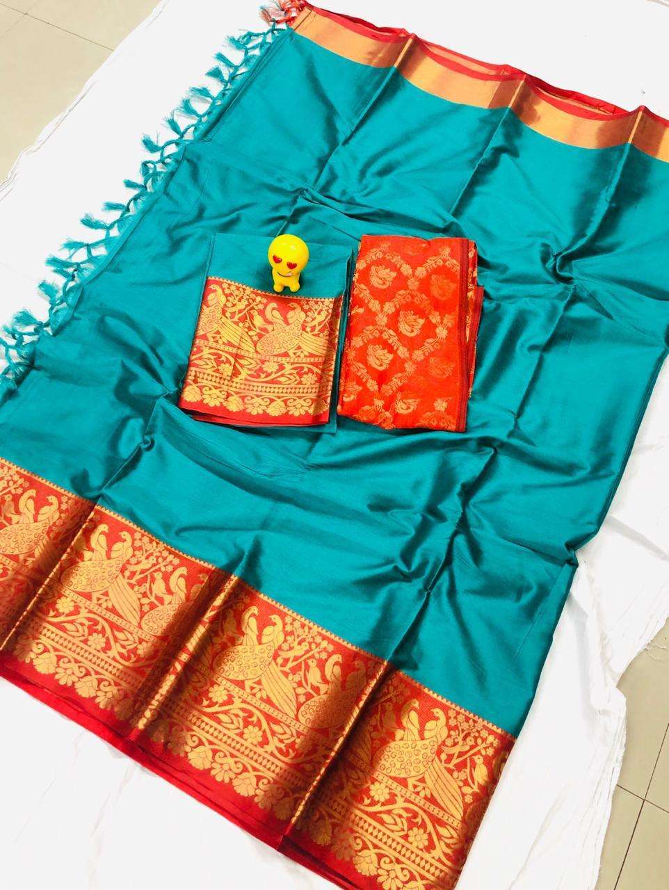 ROSE HATHI KESARI BY FASHID WHOLESALE 101 TO 106 SERIES P INDIAN TRADITIONAL WEAR COLLECTION BEAUTIFUL STYLISH FANCY COLORFUL PARTY WEAR & OCCASIONAL WEAR PURE COTTON SILK SAREES AT WHOLESALE PRICE