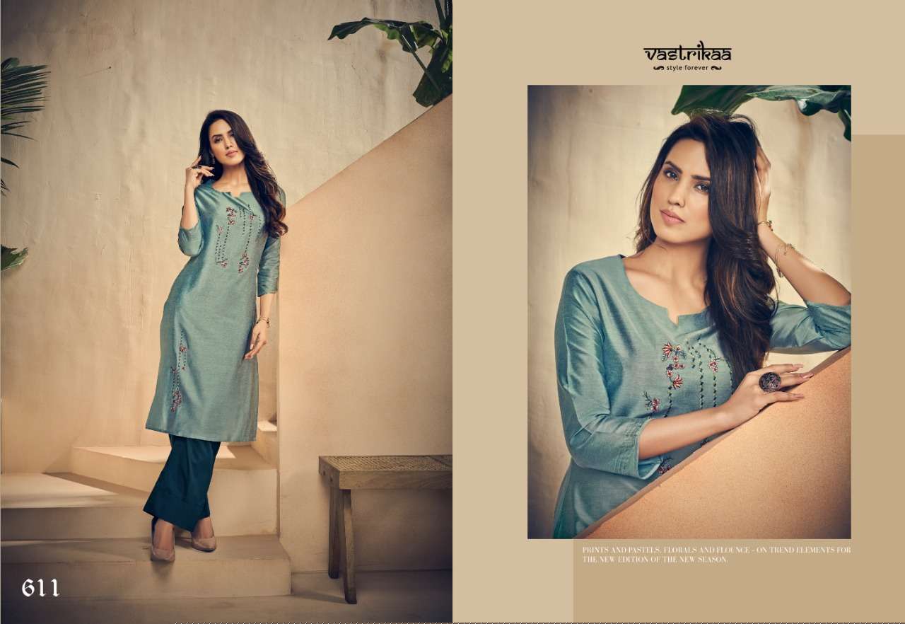 MAJESTY VOL-2 BY VASTRIKAA 611 TO 616 SERIES DESIGNER BEAUTIFUL STYLISH FANCY COLORFUL CASUAL WEAR & ETHNIC WEAR HANDLOOM CHANDERI SILK WITH TWO TONE KURTIS AT WHOLESALE PRICE