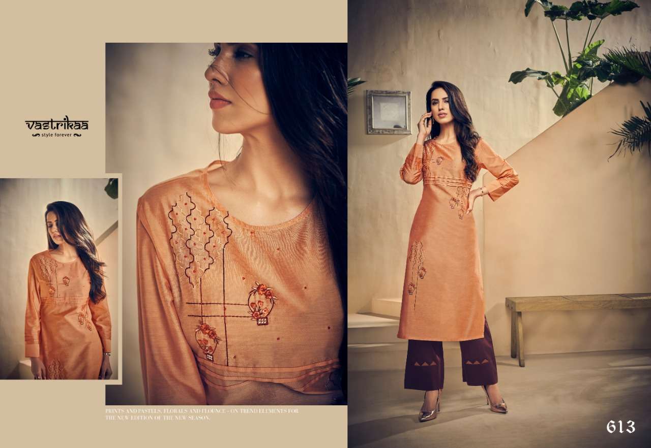 MAJESTY VOL-2 BY VASTRIKAA 611 TO 616 SERIES DESIGNER BEAUTIFUL STYLISH FANCY COLORFUL CASUAL WEAR & ETHNIC WEAR HANDLOOM CHANDERI SILK WITH TWO TONE KURTIS AT WHOLESALE PRICE