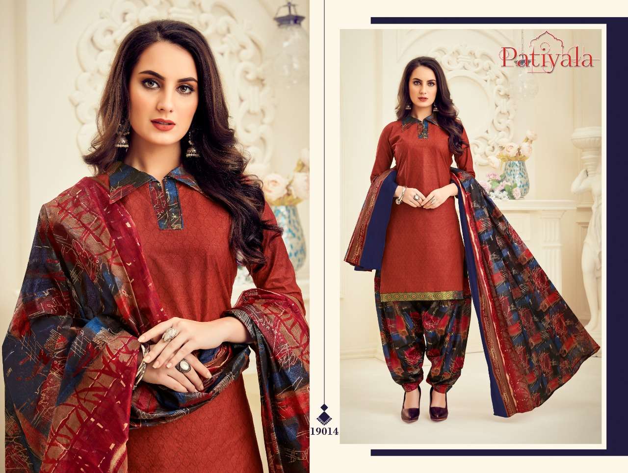 PATIYALA VOL-19 BY GANESHA 19008 TO 19019 SERIES BEAUTIFUL PATIYALA SUITS STYLISH FANCY COLORFUL PARTY WEAR & OCCASIONAL WEAR PURE COTTON PRINT DRESSES AT WHOLESALE PRICE