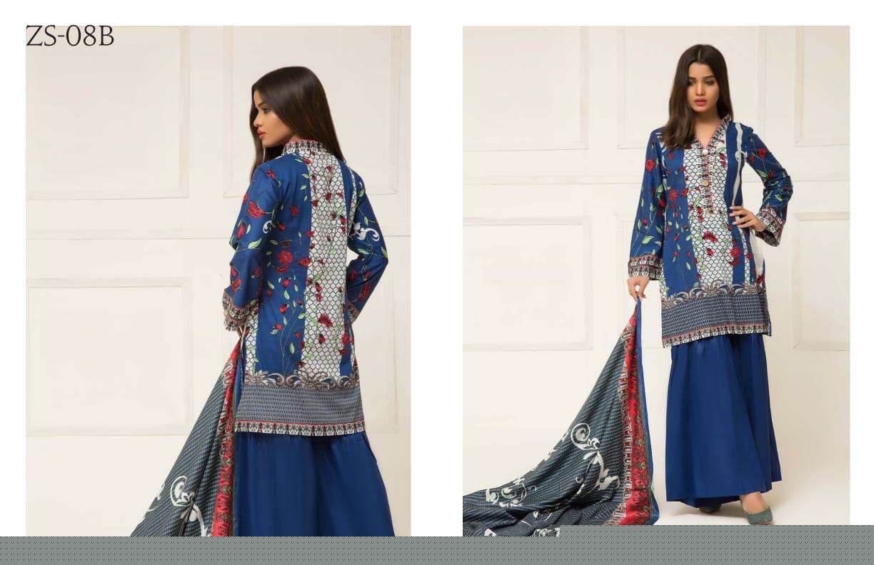 SIGNATURE ICON VOL-2 BY Z S TEXTILE 01-A TO 12-B SERIES DESIGNER SUITS BEAUTIFUL STYLISH FANCY COLORFUL PARTY WEAR & ETHNIC WEAR LAWN PRINTED DRESSES AT WHOLESALE PRICE