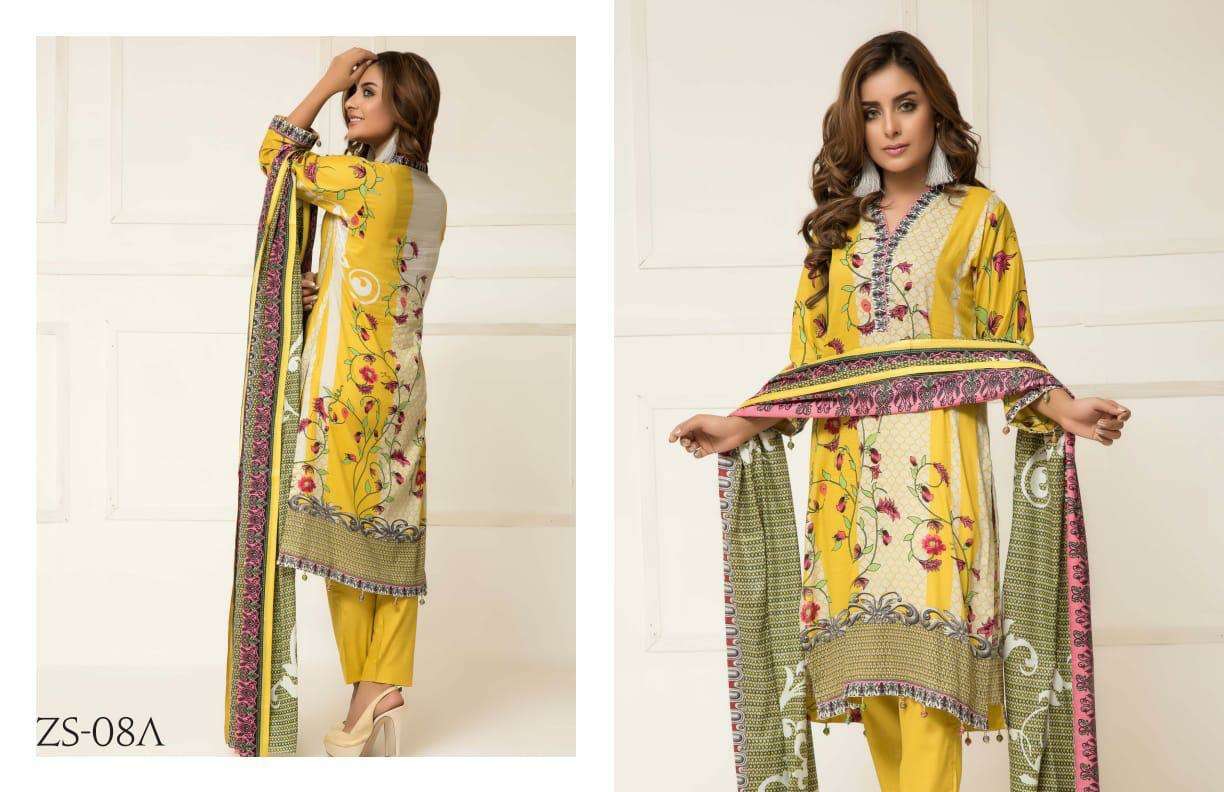 SIGNATURE ICON VOL-2 BY Z S TEXTILE 01-A TO 12-B SERIES DESIGNER SUITS BEAUTIFUL STYLISH FANCY COLORFUL PARTY WEAR & ETHNIC WEAR LAWN PRINTED DRESSES AT WHOLESALE PRICE