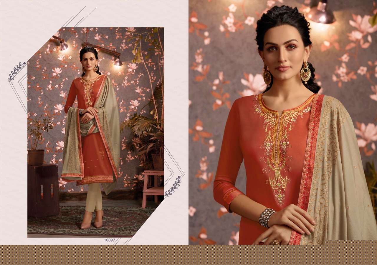 ASIANA BY RAMAIYA 10091 TO 1098 SERIES BEAUTIFUL COLOURFUL PRINTED & EMBROIDERED PARTY WEAR & OCCASIONAL WEAR JAM SILK EMBROIDERY DRESSES AT WHOLESALE PRICE