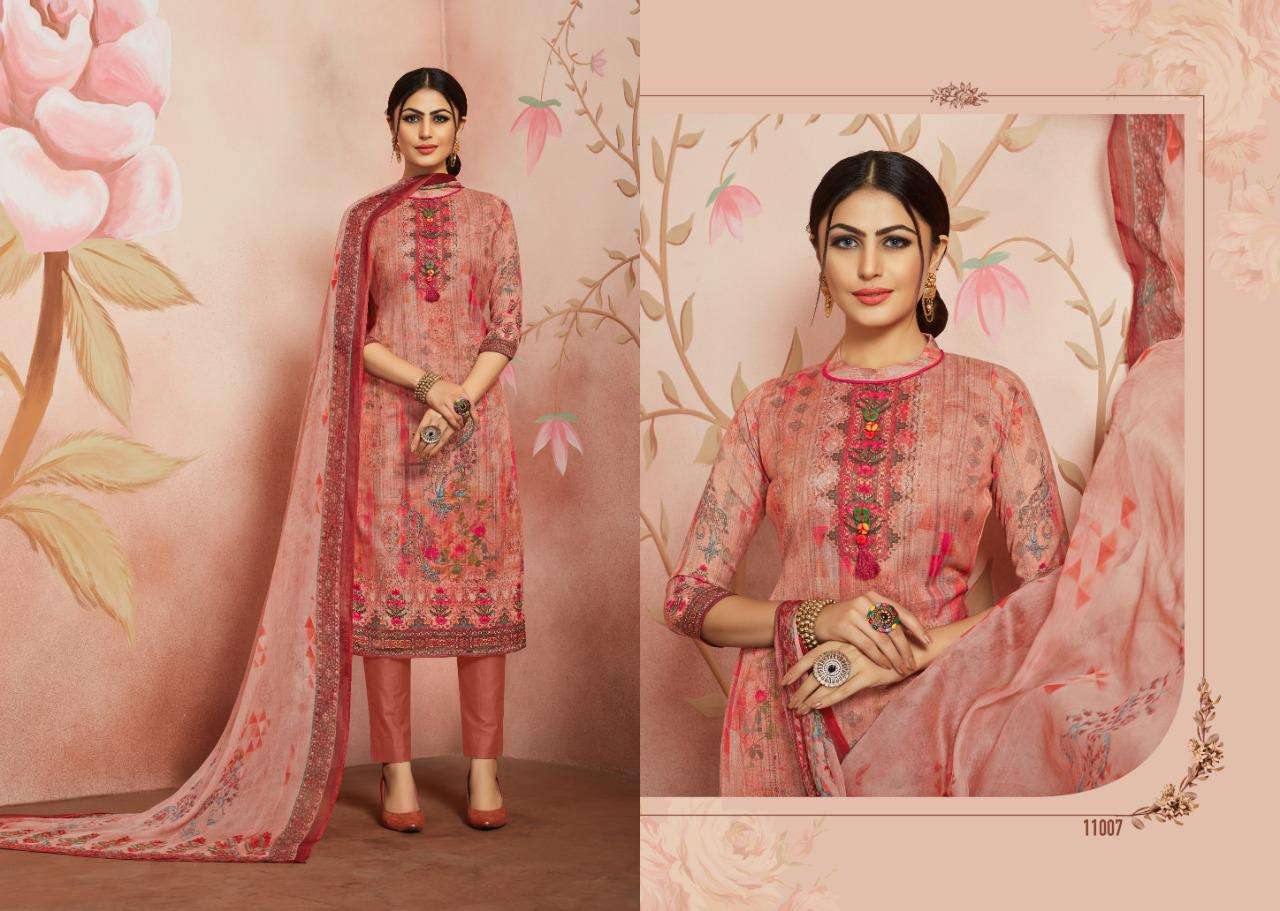 FLORAL BY AAA DESIGN STUDIO 11001 TO 11008 SERIES BEAUTIFUL WINTER COLLECTION SUITS STYLISH FANCY COLORFUL CASUAL WEAR & ETHNIC WEAR COTTON SATIN DIGITAL PRINTED DRESSES AT WHOLESALE PRICE