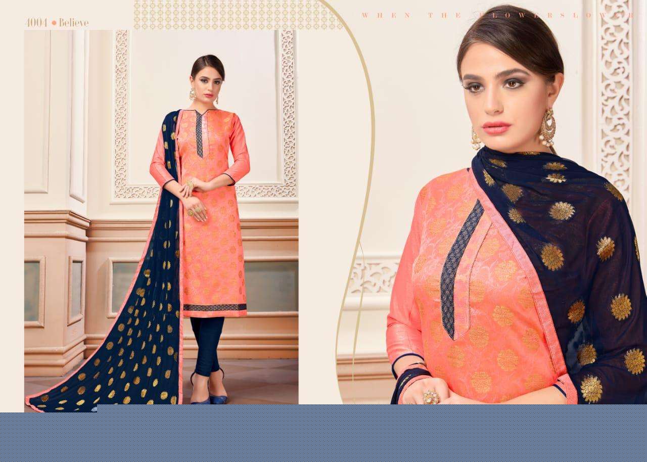 GLAMOUR VOL-4 BY AMIT FASHION 4001 TO 4012 SERIES DESIGNER FESTIVE SUITS COLLECTION BEAUTIFUL STYLISH FANCY COLORFUL PARTY WEAR & OCCASIONAL WEAR PURE BANARASI DRESSES AT WHOLESALE PRICE