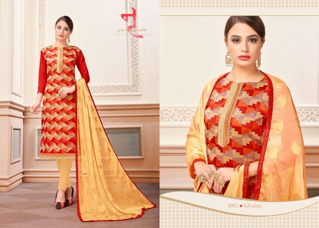 GLAMOUR VOL-4 BY AMIT FASHION 4001 TO 4012 SERIES DESIGNER FESTIVE SUITS COLLECTION BEAUTIFUL STYLISH FANCY COLORFUL PARTY WEAR & OCCASIONAL WEAR PURE BANARASI DRESSES AT WHOLESALE PRICE