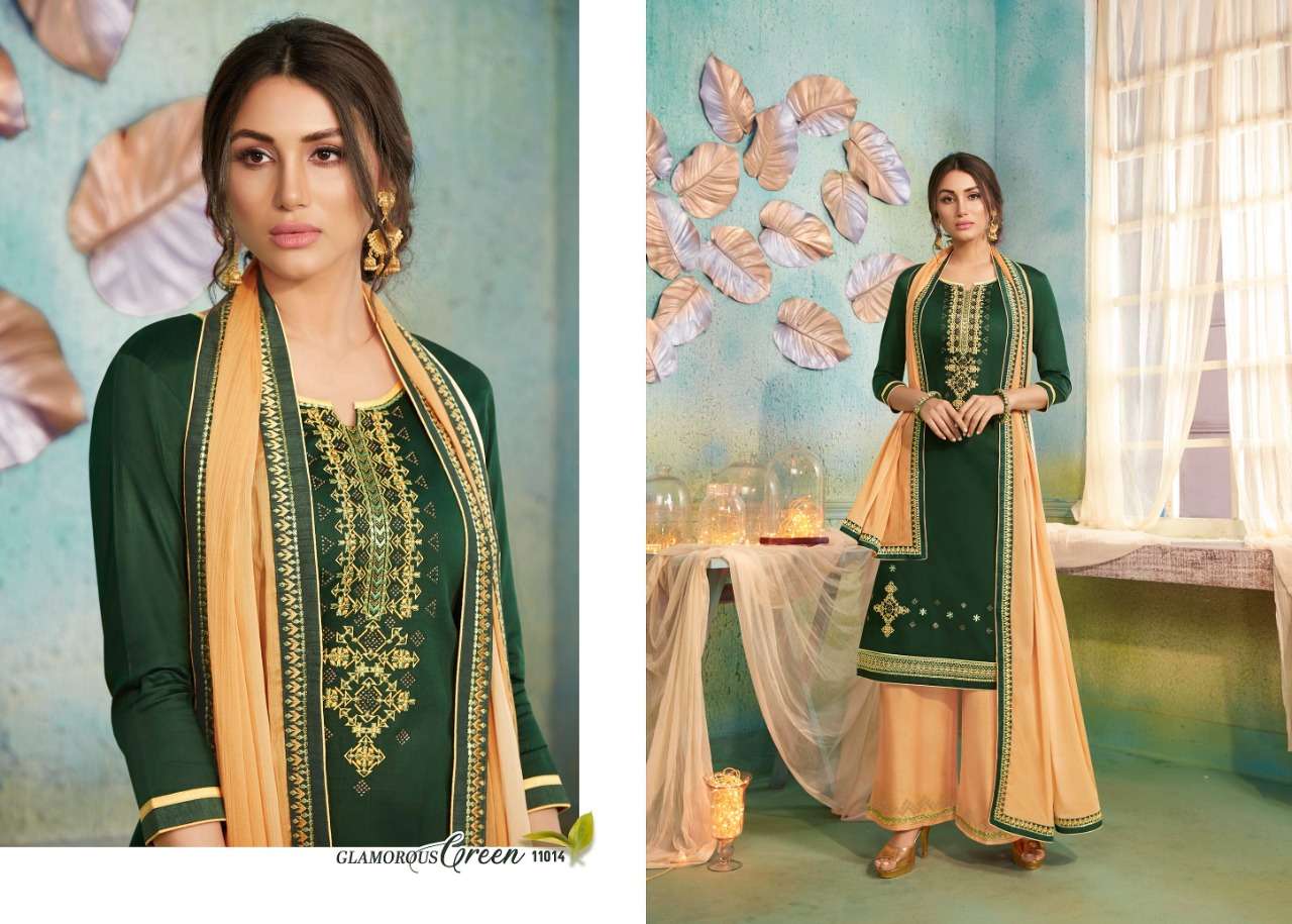 POSHAK VOL-2 BY RAMAIYA 11011 TO 11018 SERIES DESIGNER SHARARA SUITS COLLECTION BEAUTIFUL STYLISH FANCY COLORFUL PARTY WEAR & OCCASIONAL WEAR JAM SILK SARWOSKI DIAMOND DRESSES AT WHOLESALE PRICE