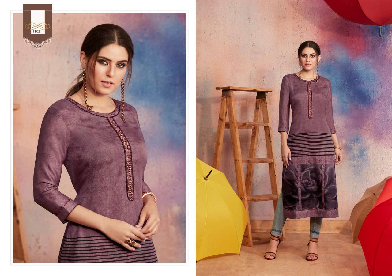 DARK FANTASY VOL-6 BY KAJREE FASHION 11011 TO 11022 SERIES BEAUTIFUL COLORFUL STYLISH FANCY CASUAL WEAR & READY TO WEAR RANGOLI PRINTED WITH SANTOON INNER KURTIS AT WHOLESALE PRICE
