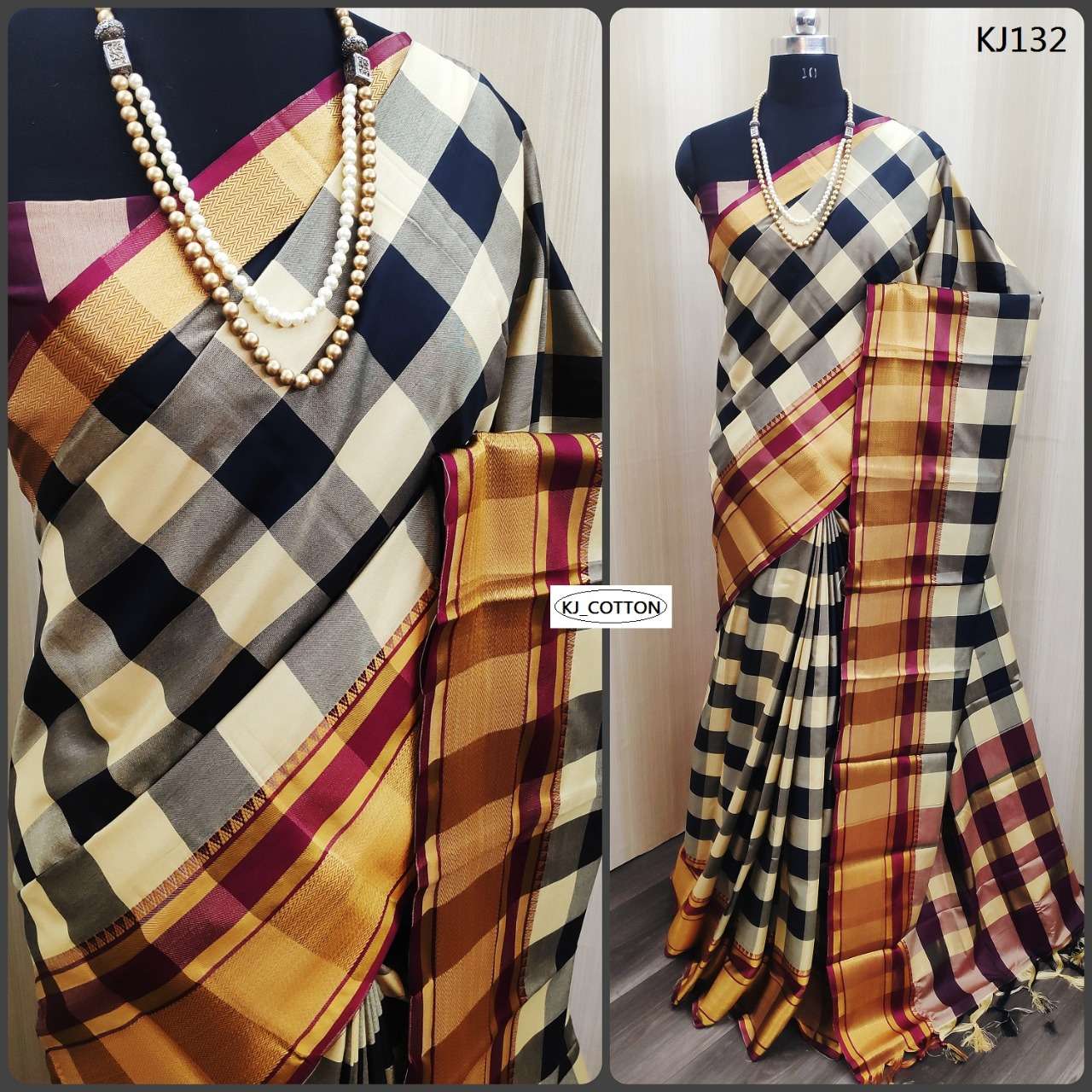 KJ COTTON VOL-6 BY KJ COTTON 132 TO 139 SERIES INDIAN TRADITIONAL WEAR COLLECTION BEAUTIFUL STYLISH FANCY COLORFUL PARTY WEAR & OCCASIONAL WEAR SOFT COTTON SILK SAREES AT WHOLESALE PRICE