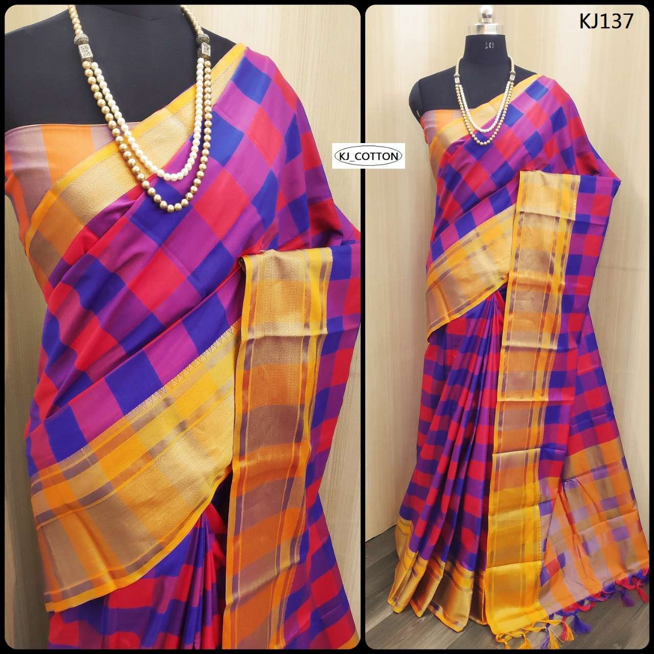 KJ COTTON VOL-6 BY KJ COTTON 132 TO 139 SERIES INDIAN TRADITIONAL WEAR COLLECTION BEAUTIFUL STYLISH FANCY COLORFUL PARTY WEAR & OCCASIONAL WEAR SOFT COTTON SILK SAREES AT WHOLESALE PRICE