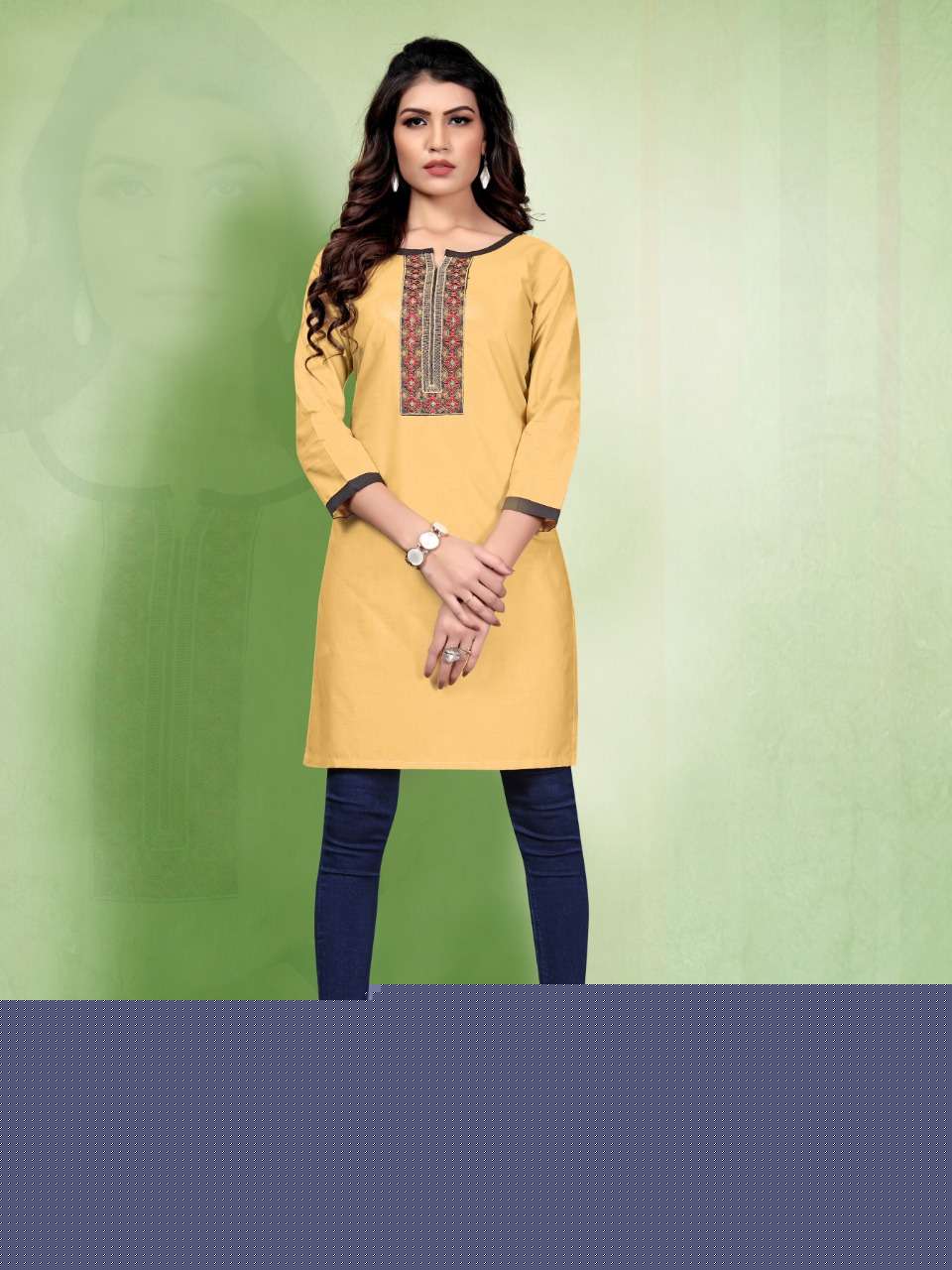 PARI BY WATERMELON 1001 TO 1008 SERIES STYLISH FANCY BEAUTIFUL COLORFUL CASUAL WEAR & ETHNIC WEAR COTTON PRINTED KURTIS AT WHOLESALE PRICE