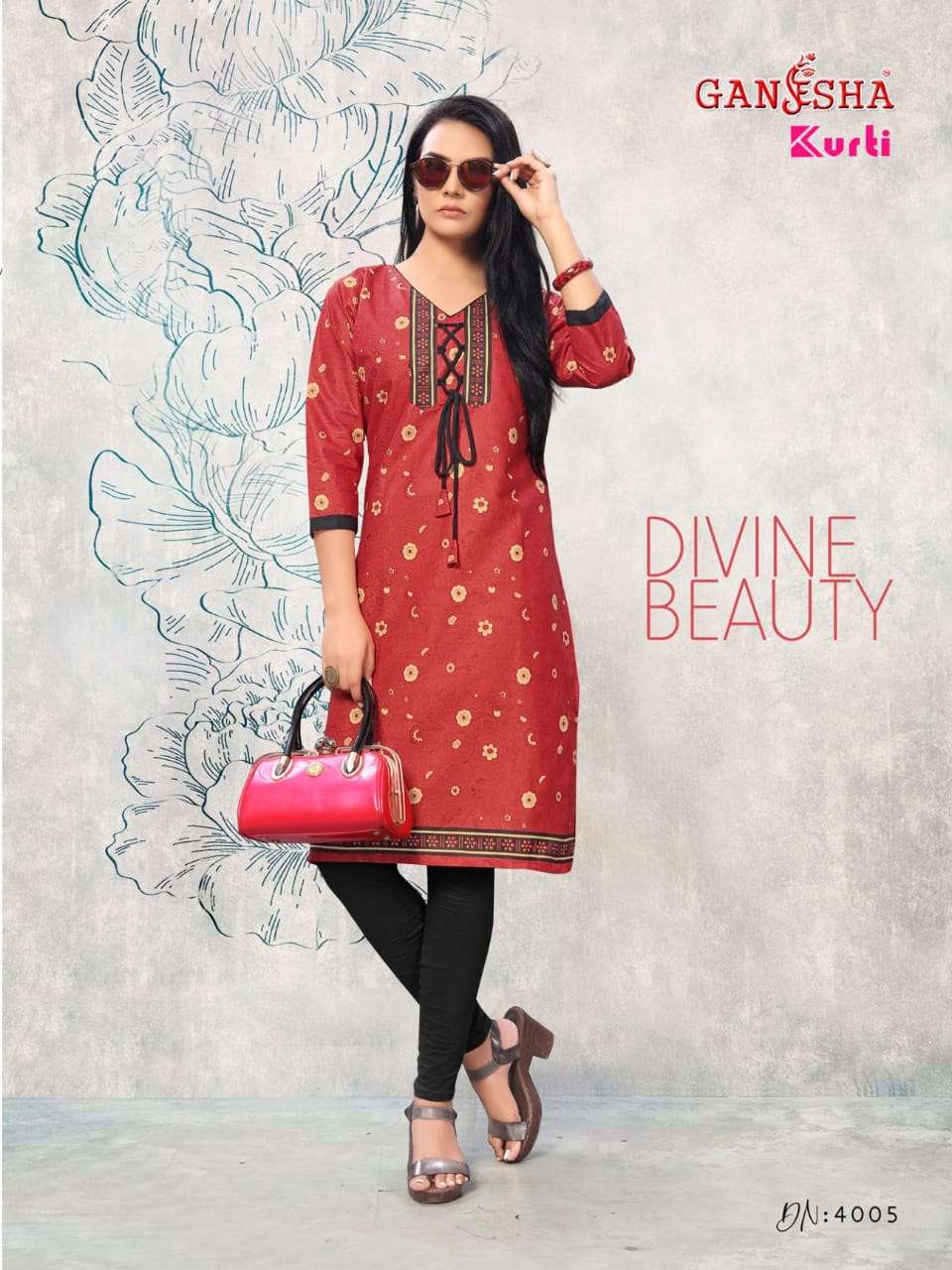 GANESHA KURTI VOL-4 BY GANESHA 4005 TO 4016 SERIES BEAUTIFUL STYLISH COLORFUL FANCY PARTY WEAR & ETHNIC WEAR & READY TO WEAR FANCY PRINTED KURTIS AT WHOLESALE PRICE