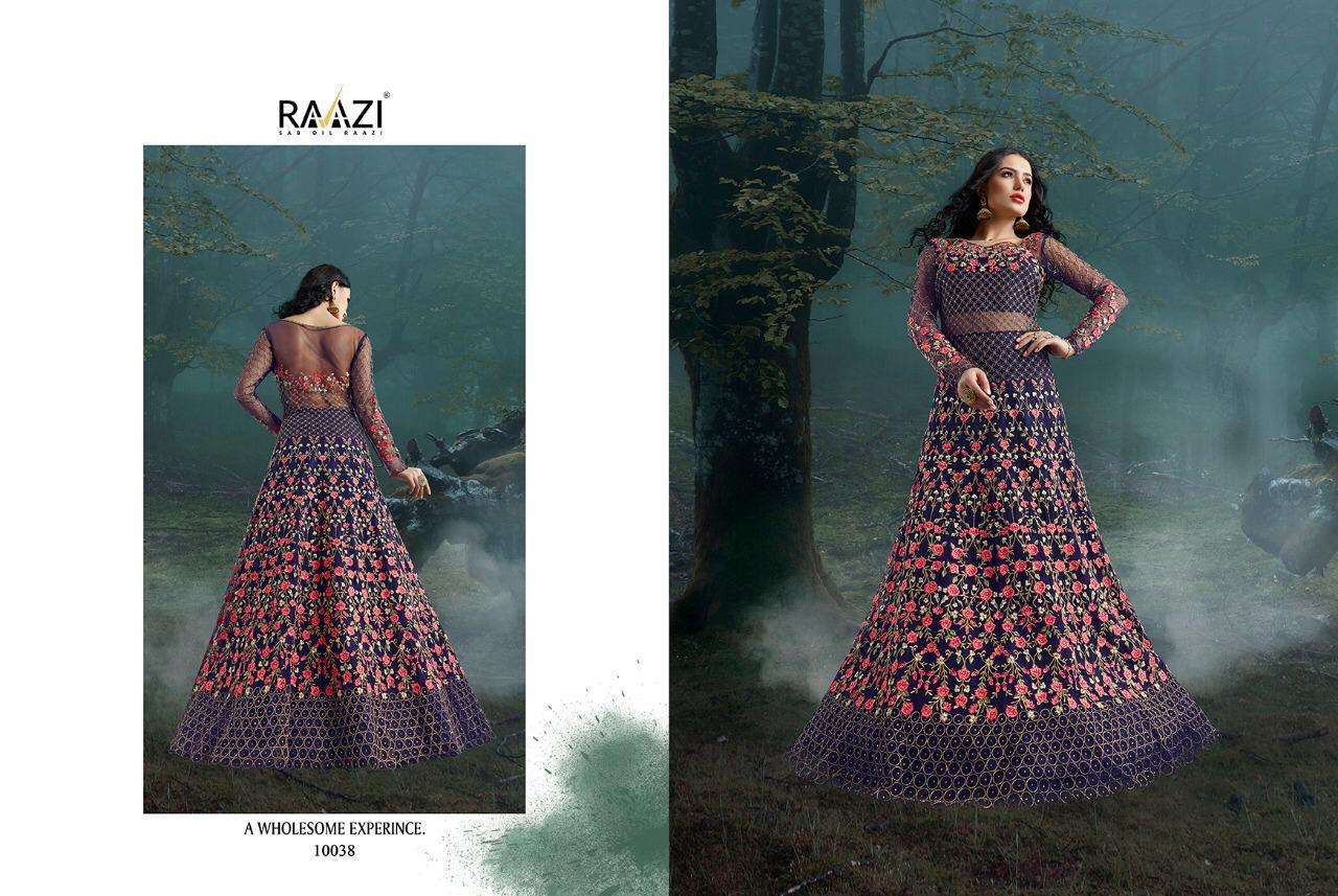 AROOS VOL-5 BY RAMA FASHION 10036 TO 10040 SERIES DESIGNER ANARKALI SUITS COLLECTION BEAUTIFUL STYLISH COLORFUL PARTY WEAR & OCCASIONAL WEAR NET EMBROIDERED WITH MULTI STONE DRESSES AT WHOLESALE PRICE
