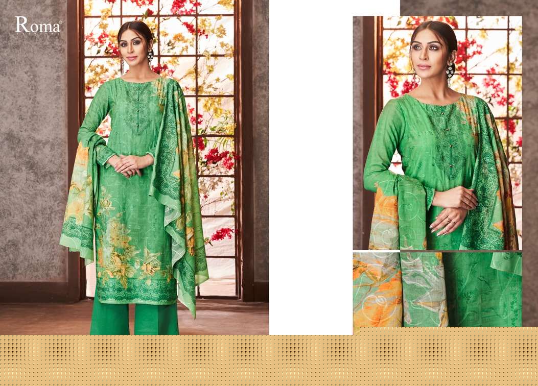 ROMA AIRIN BY JINAAM DRESSES 6935 TO 6943 SERIES DESIGNER SUITS BEAUTIFUL STYLISH FANCY COLORFUL PARTY WEAR & ETHNIC WEAR HEAVY JAM COTTON WITH EMBROIDERY DRESSES AT WHOLESALE PRICE