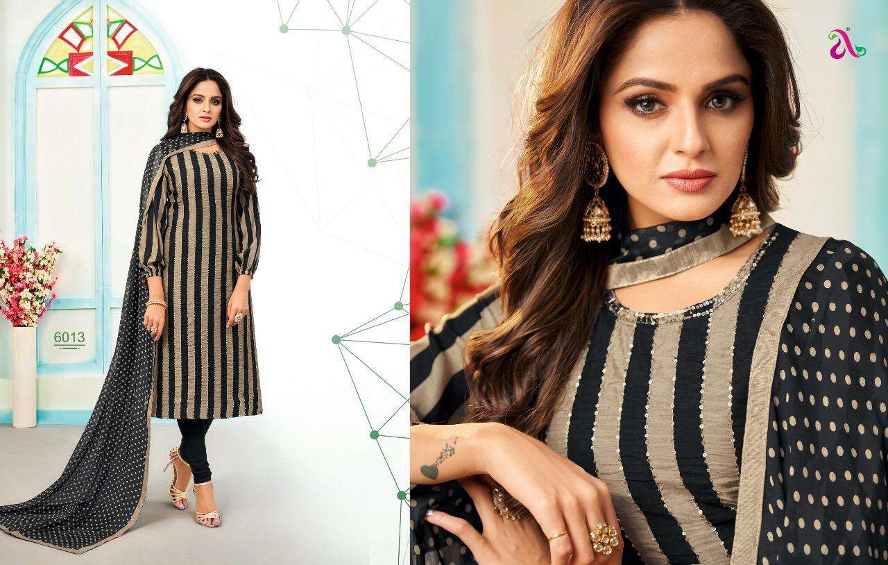 DAIRY MILK VOL-30 BY ANGROOP PLUS 6003 TO 6018 SERIES DESIGNER SUITS BEAUTIFUL FANCY STYLISH COLORFUL PARTY WEAR & OCCASIONAL WEAR CHANDERI COTTON / MUSLIN SILK DRESSES AT WHOLESALE PRICE