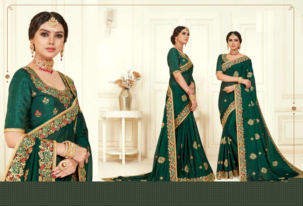 BRIDAL COLLECTION VOL-4 BY INDIAN WOMEN 61101 TO 61110 SERIES INDIAN TRADITIONAL WEAR COLLECTION BEAUTIFUL STYLISH FANCY COLORFUL PARTY WEAR & OCCASIONAL WEAR TWO TON SILK SAREES AT WHOLESALE PRICE