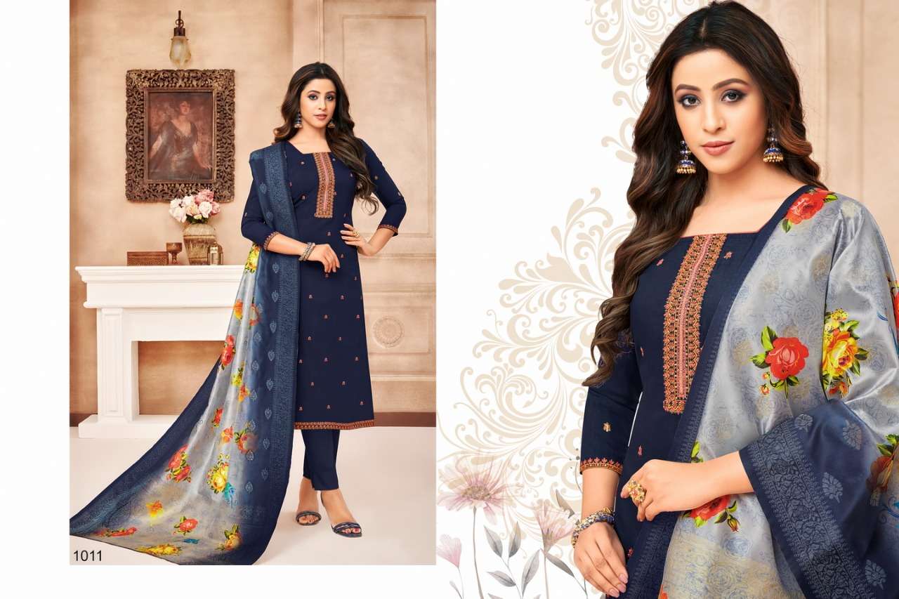 SHEHNAZ BY SAMAIRA FASHION 1008 TO 1015 SERIES DESIGNER SUITS COLLECTION BEAUTIFUL STYLISH FANCY COLORFUL PARTY WEAR & OCCASIONAL WEAR MUSLIN SILK WITH EMBROIDERY DRESSES AT WHOLESALE PRICE