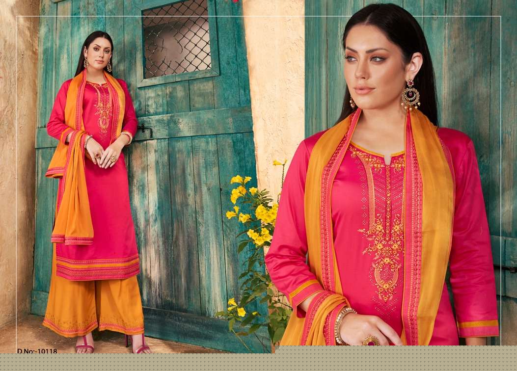 POSHAK VOL-3 BY RAMAIYA 10111 TO 10118 SERIES BEAUTIFUL STYLISH SHARARA SUITS FANCY COLORFUL CASUAL WEAR & ETHNIC WEAR & READY TO WEAR JAM SILK WITH SWARVOSKI DIAMOND WORK DRESSES AT WHOLESALE PRICE