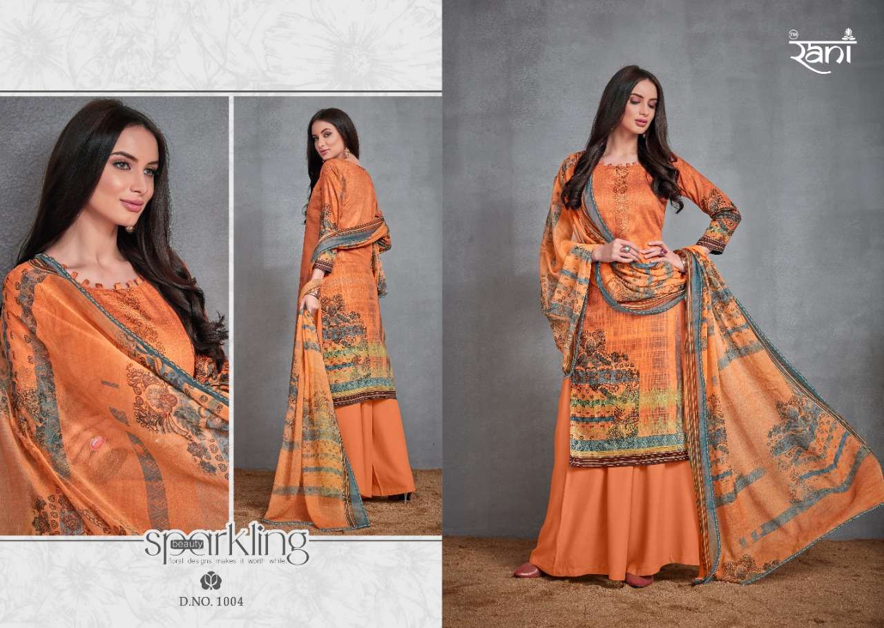ZARA BY RANI PRINT 1001 TO 1008 SERIES BEAUTIFUL STYLISH SHARARA SUITS FANCY COLORFUL CASUAL WEAR & ETHNIC WEAR & READY TO WEAR JAM SATIN DIGITAL PRINTED DRESSES AT WHOLESALE PRICE