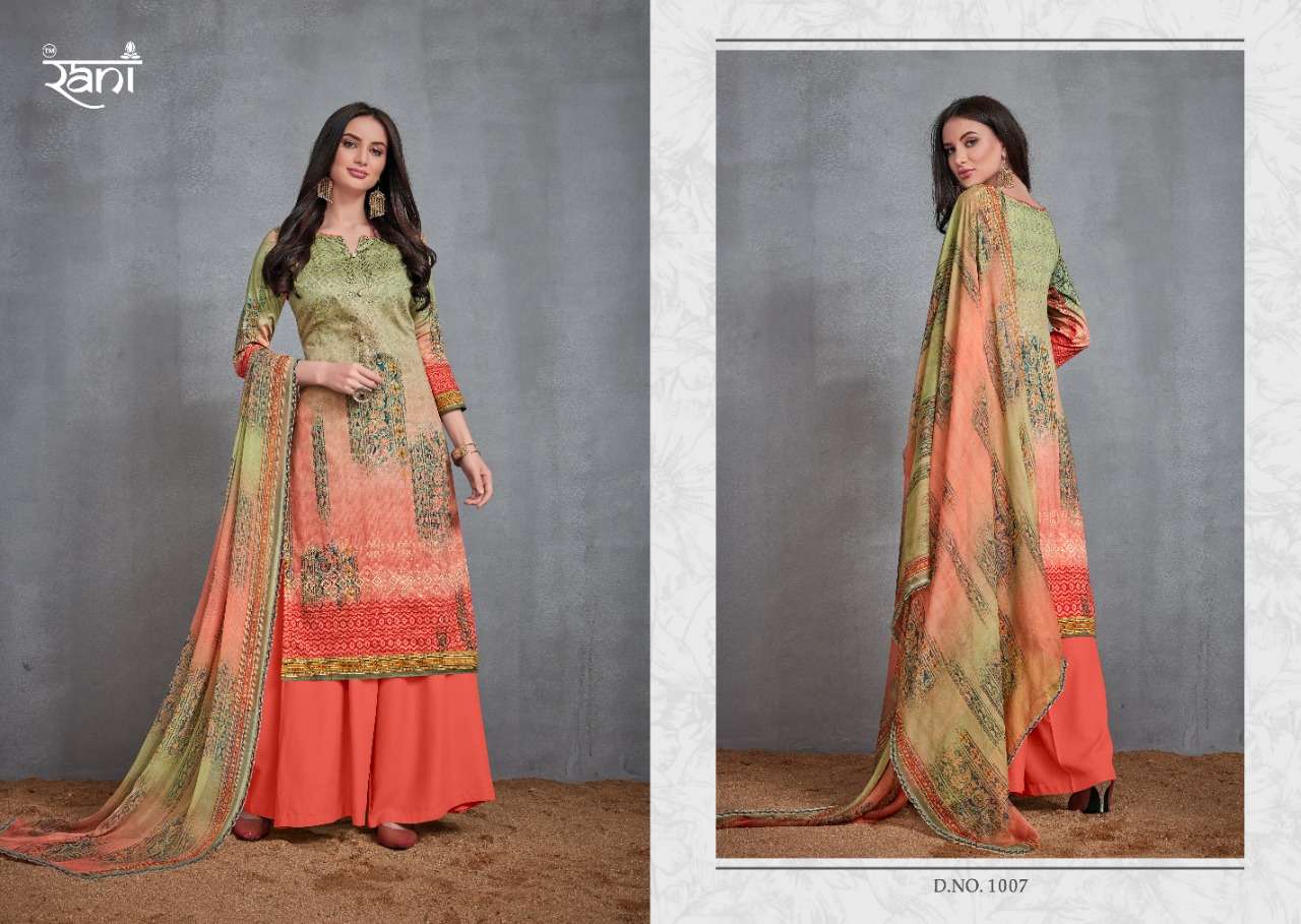 ZARA BY RANI PRINT 1001 TO 1008 SERIES BEAUTIFUL STYLISH SHARARA SUITS FANCY COLORFUL CASUAL WEAR & ETHNIC WEAR & READY TO WEAR JAM SATIN DIGITAL PRINTED DRESSES AT WHOLESALE PRICE