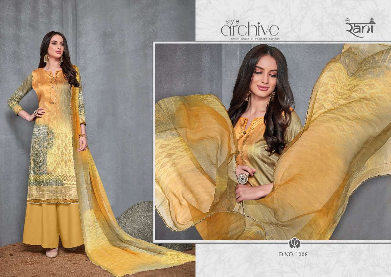 ZARA BY RANI PRINT 1001 TO 1008 SERIES BEAUTIFUL STYLISH SHARARA SUITS FANCY COLORFUL CASUAL WEAR & ETHNIC WEAR & READY TO WEAR JAM SATIN DIGITAL PRINTED DRESSES AT WHOLESALE PRICE