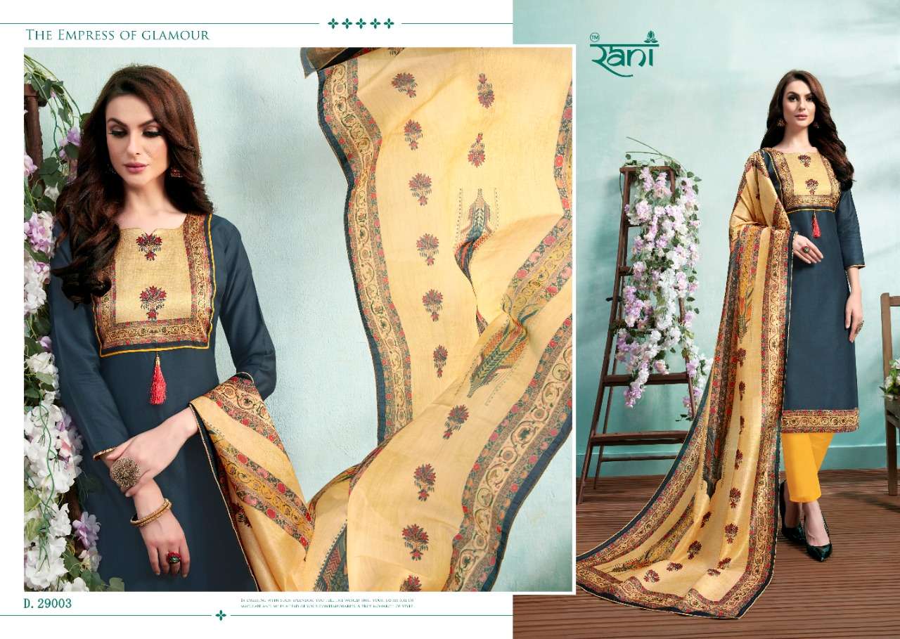 SPANISH VOL-9 BY RANI FASHION 29001 TO 29010 SERIES INDIAN TRADITIONAL WEAR COLLECTION BEAUTIFUL STYLISH FANCY COLORFUL PARTY WEAR & OCCASIONAL WEAR HEAVY JAM SATIN PRINTED DRESSES AT WHOLESALE PRICE