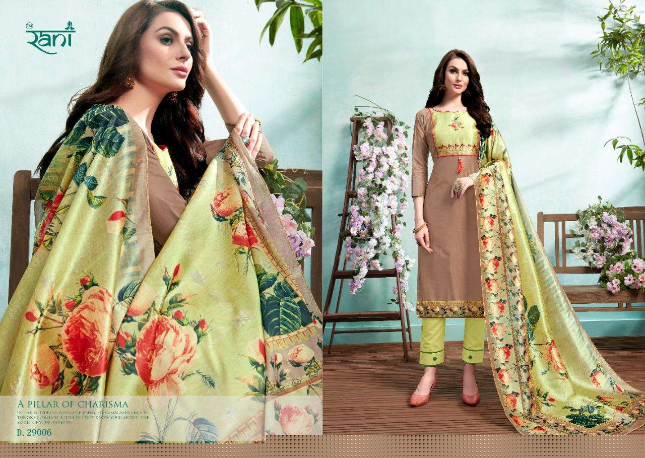 SPANISH VOL-9 BY RANI FASHION 29001 TO 29010 SERIES INDIAN TRADITIONAL WEAR COLLECTION BEAUTIFUL STYLISH FANCY COLORFUL PARTY WEAR & OCCASIONAL WEAR HEAVY JAM SATIN PRINTED DRESSES AT WHOLESALE PRICE