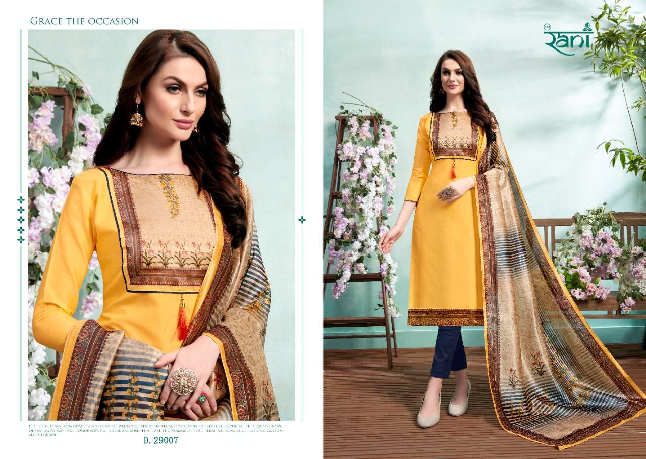 SPANISH VOL-9 BY RANI FASHION 29001 TO 29010 SERIES INDIAN TRADITIONAL WEAR COLLECTION BEAUTIFUL STYLISH FANCY COLORFUL PARTY WEAR & OCCASIONAL WEAR HEAVY JAM SATIN PRINTED DRESSES AT WHOLESALE PRICE