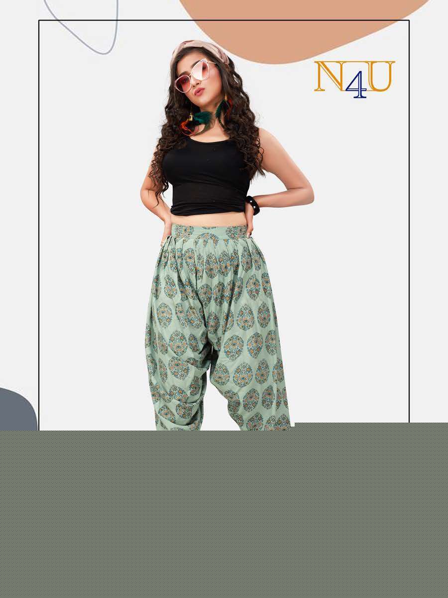 NAZMIN BY N4U 11001 TO 11008 SERIES BEAUTIFUL STYLISH FANCY COLORFUL PARTY WEAR & ETHNIC WEAR RAYON PRINTED DHOTI PANTS AT WHOLESALE PRICE