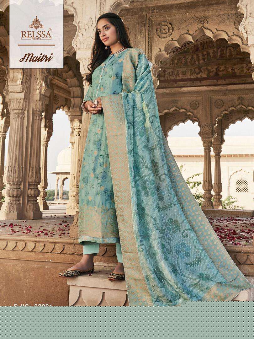 MAITRI BY SAJJAN 33001 TO 33007 SERIES BEAUTIFUL SUITS STYLISH FANCY COLORFUL PARTY WEAR & OCCASIONAL WEAR TANSUI SILK DRESSES AT WHOLESALE PRICE