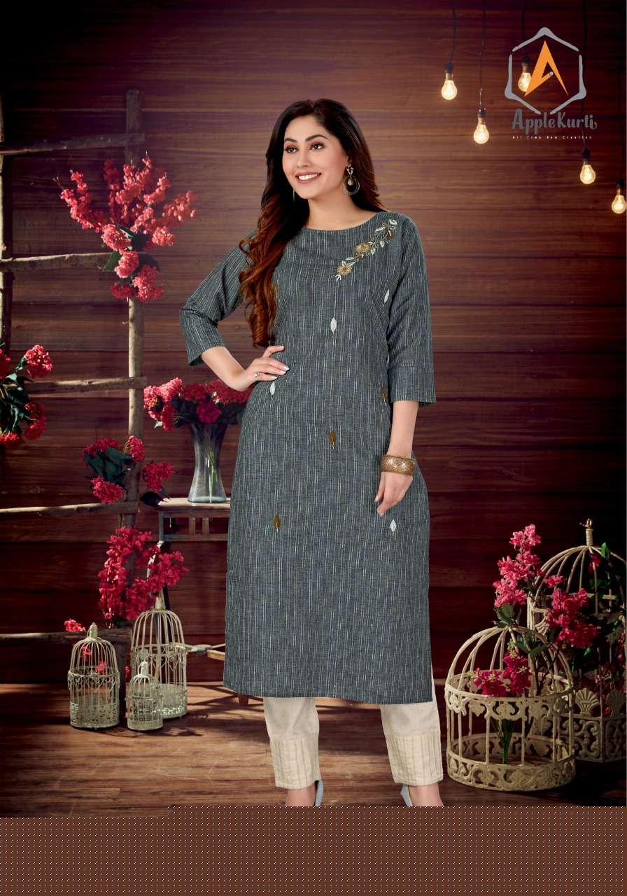 RICH LADY BY APPLE KURTI 1001 TO 1004 SERIES BEAUTIFUL COLORFUL STYLISH FANCY CASUAL WEAR & ETHNIC WEAR & READY TO WEAR COTTON FLEX KURTIS AT WHOLESALE PRICE