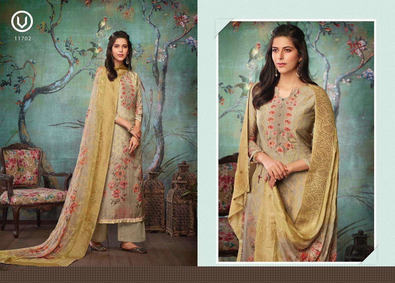 ROMA VOL-2 BY VIVEK FASHION 11701 TO 11708 SERIES DESIGNER SHARARA SUITS BEAUTIFUL STYLISH FANCY COLORFUL PARTY WEAR & OCCASIONAL WEAR PURE MUSLIN DIGITAL PRINTED DRESSES AT WHOLESALE PRICE