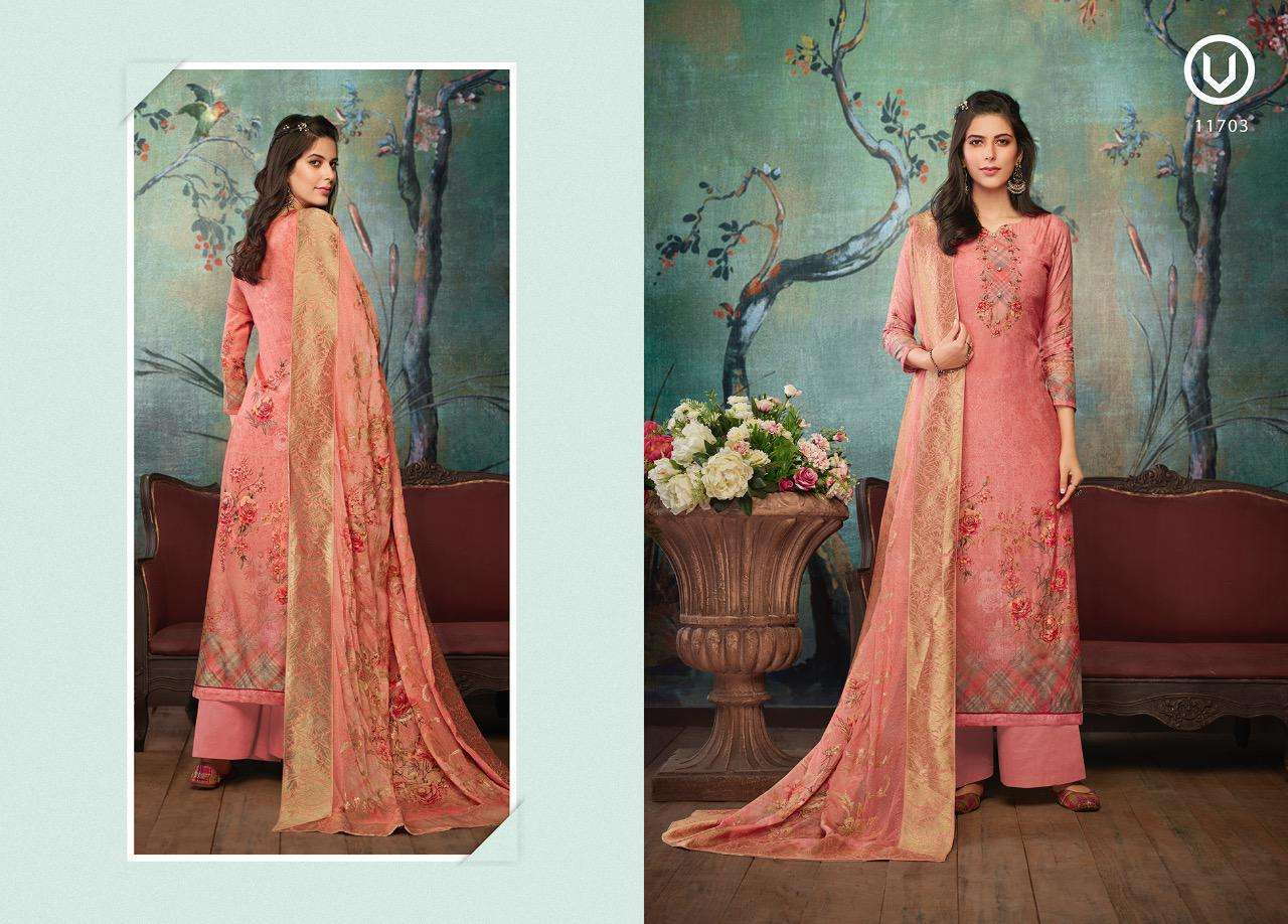 ROMA VOL-2 BY VIVEK FASHION 11701 TO 11708 SERIES DESIGNER SHARARA SUITS BEAUTIFUL STYLISH FANCY COLORFUL PARTY WEAR & OCCASIONAL WEAR PURE MUSLIN DIGITAL PRINTED DRESSES AT WHOLESALE PRICE