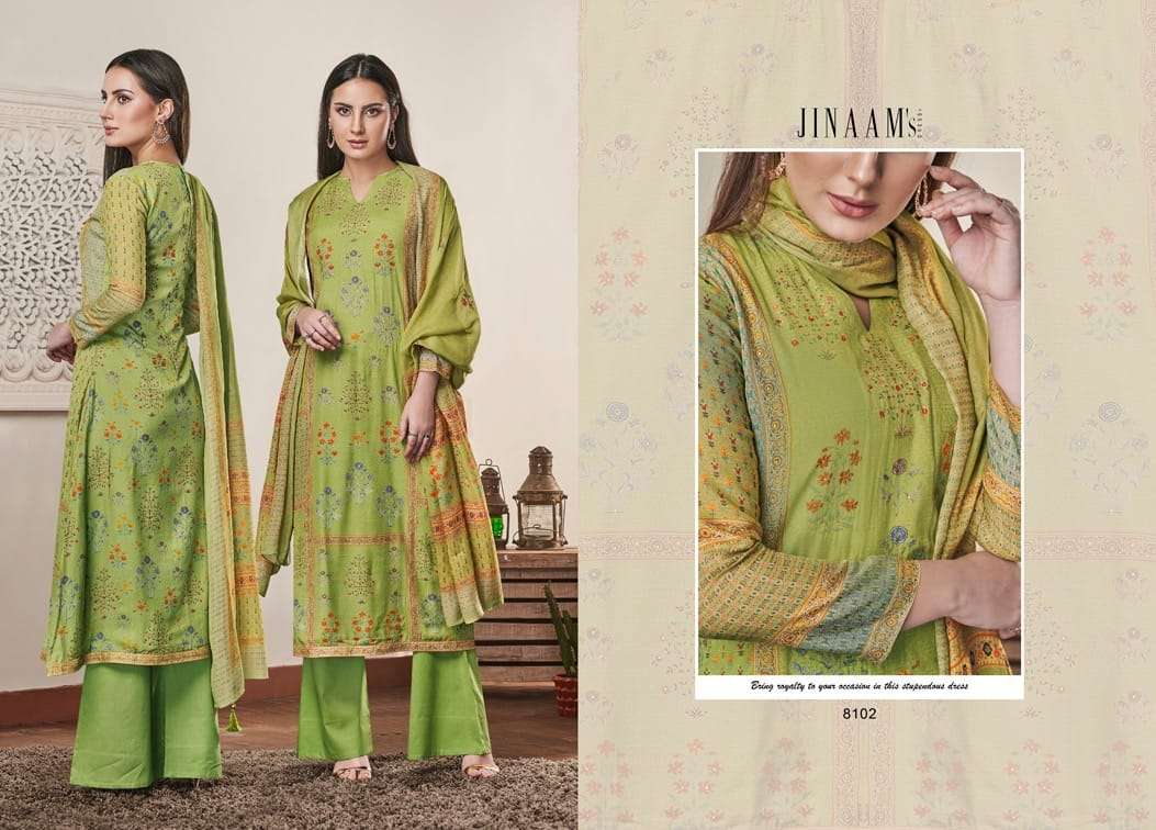 JINAAM ANAITA BY JINAAM DRESSES 8136 TO 8141 SERIES BEAUTIFUL SUITS STYLISH FANCY COLORFUL PARTY WEAR & OCCASIONAL WEAR COTTON SILK DRESSES AT WHOLESALE PRICE