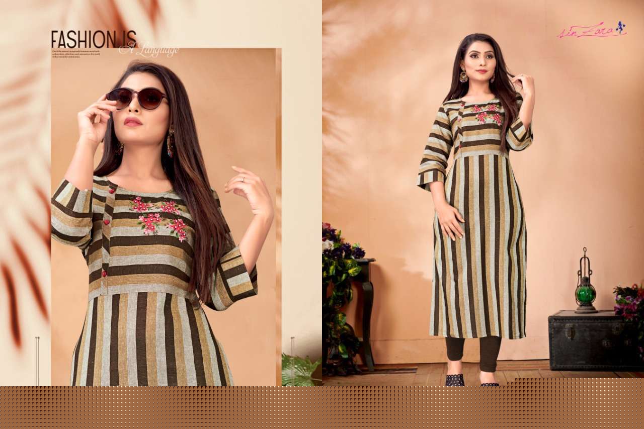 VERTICAL BY SIN ZARA 5601 TO 5609 SERIES BEAUTIFUL COLORFUL STYLISH FANCY CASUAL WEAR & ETHNIC WEAR & READY TO WEAR COTTON EMBROIDERED KURTIS AT WHOLESALE PRICE