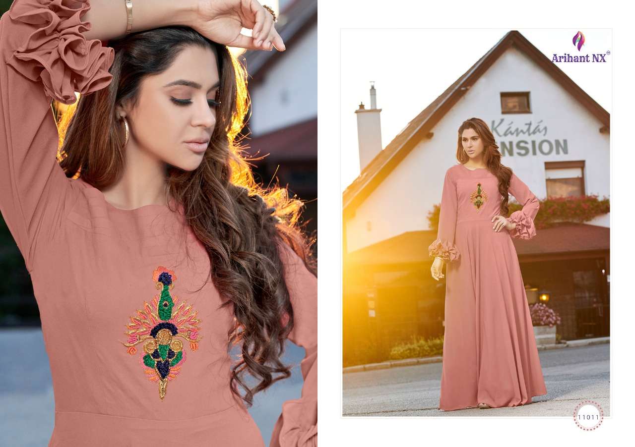 Forever Vol-2 By Arihant Designer 11009 To 11016 Series Designer Anarkali Suits Beautiful Stylish Fancy Colorful Party Wear & Occasional Wear Soft Silk Gowns At Wholesale Price