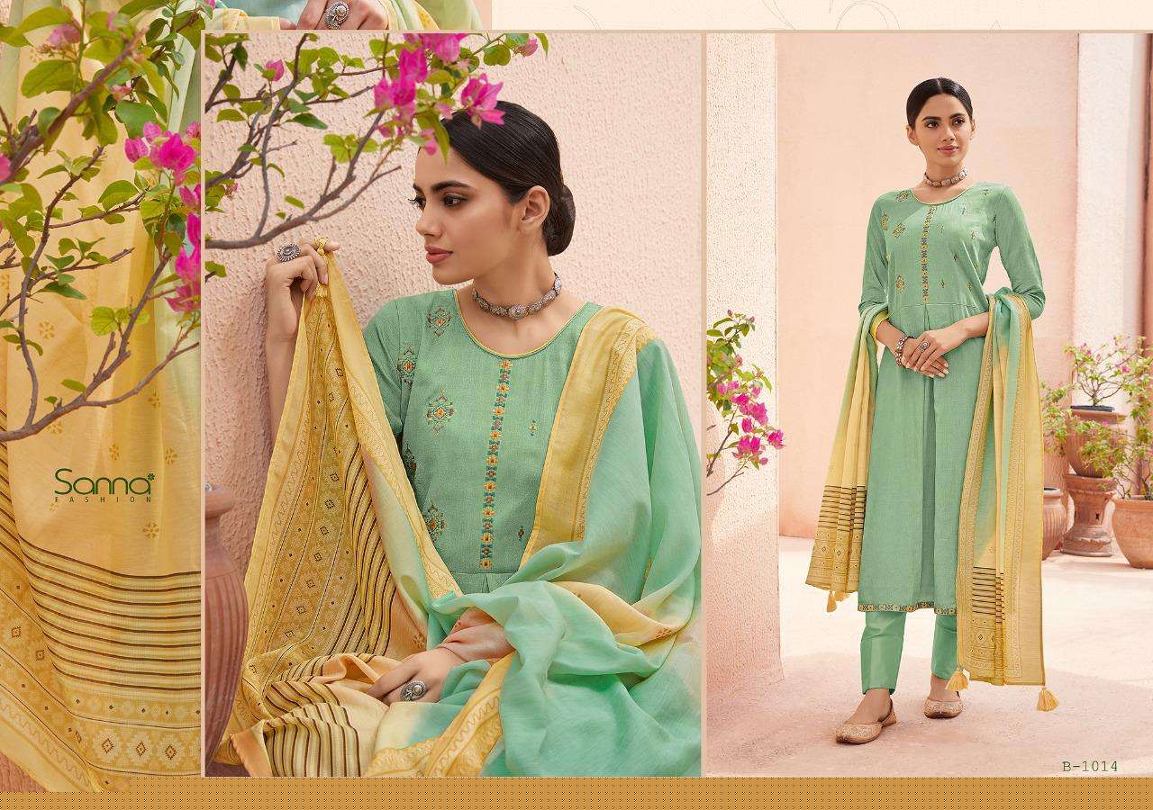 BENAZIR BY SANNA FASHION 1009 TO 1018 SERIES BEAUTIFUL SUITS COLLECTION BEAUTIFUL STYLISH FANCY COLORFUL CASUAL WEAR & ETHNIC WEAR PURE AZ COTTON JAM SILK DRESSES AT WHOLESALE PRICE