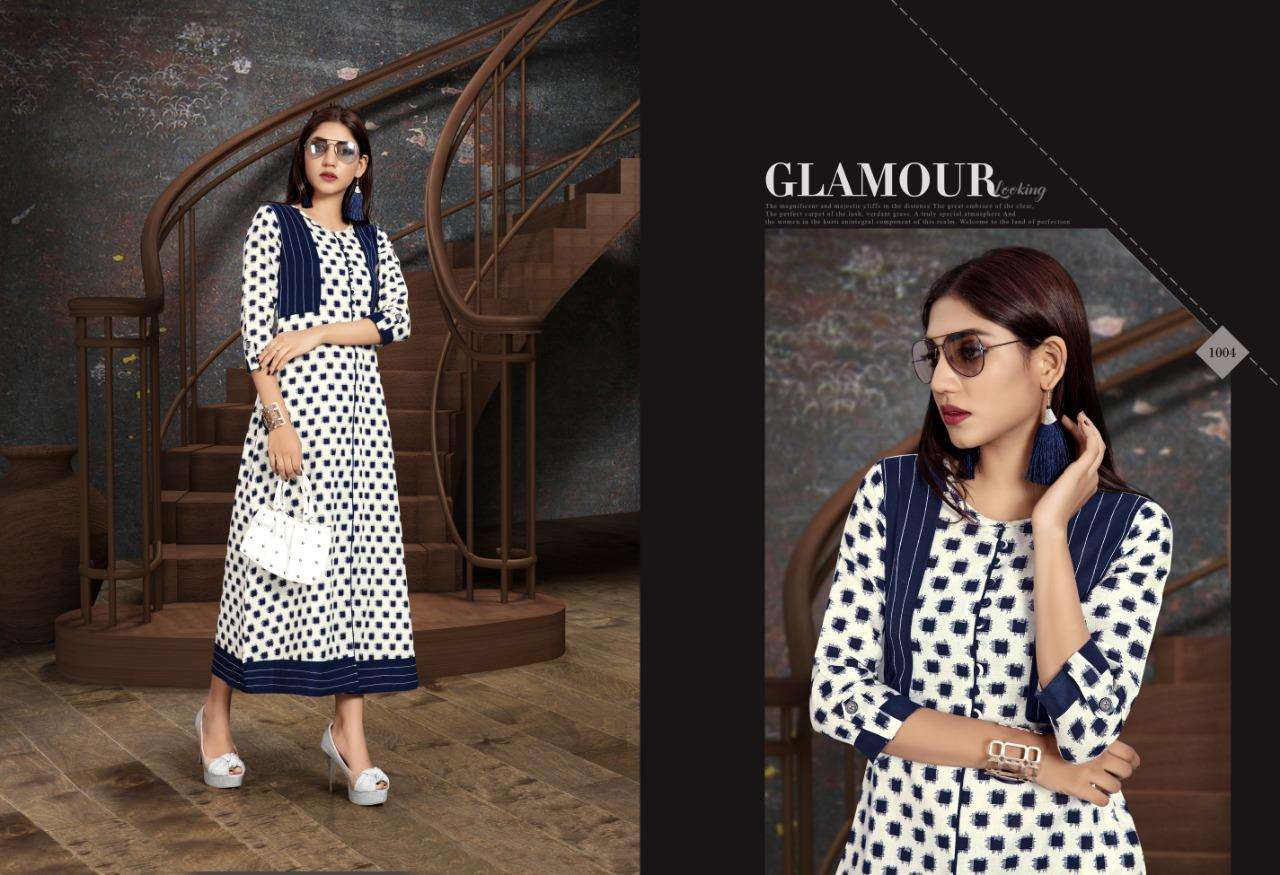 Kavya By Alishka Fashion 1001 To 1008 Series Beautiful Stylish Fancy Colorful Casual Wear & Ethnic Wear & Ready To Wear Tusar Cotton Printed Kurtis At Wholesale Price