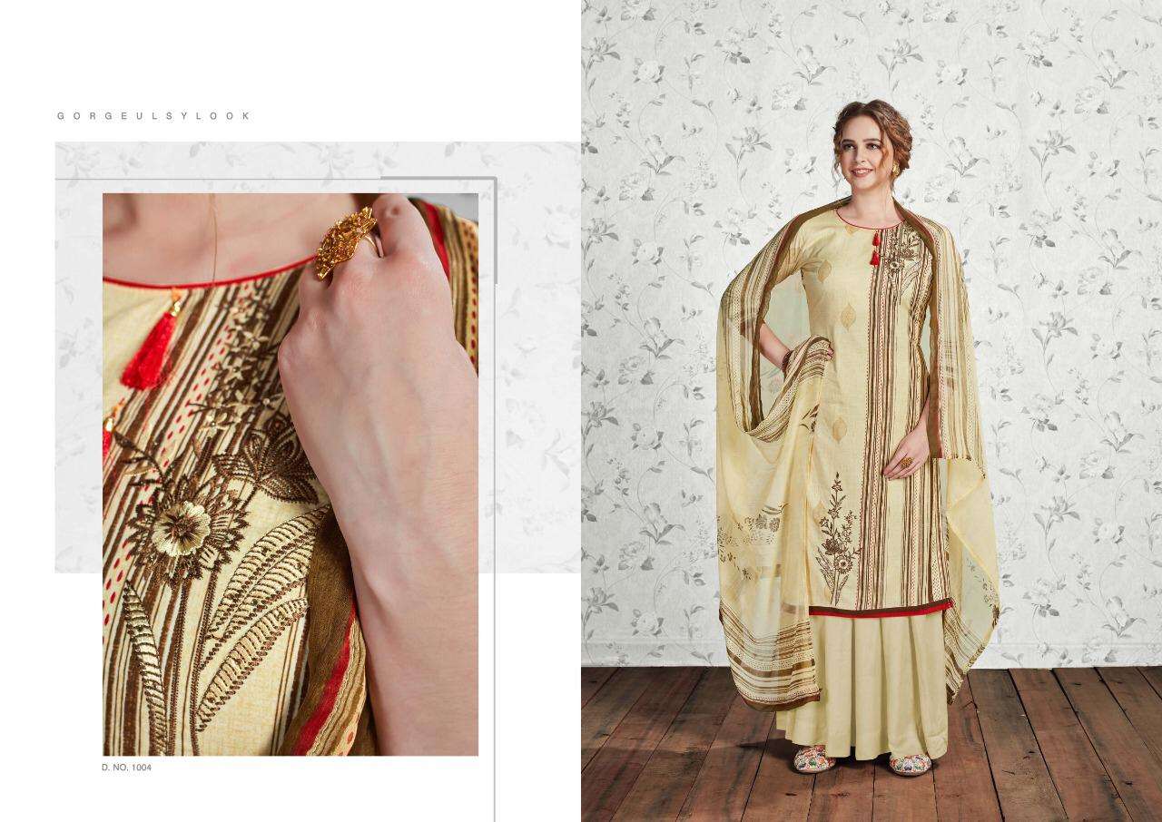 ADAH BY CHANDRA FASHION 1001 TO 1008 SERIES DESIGNER FESTIVE SHARARA SUITS COLLECTION BEAUTIFUL STYLISH FANCY COLORFUL PARTY WEAR & OCCASIONAL WEAR PURE CAMBRIC COTTON PRINTED DRESSES AT WHOLESALE PRICE