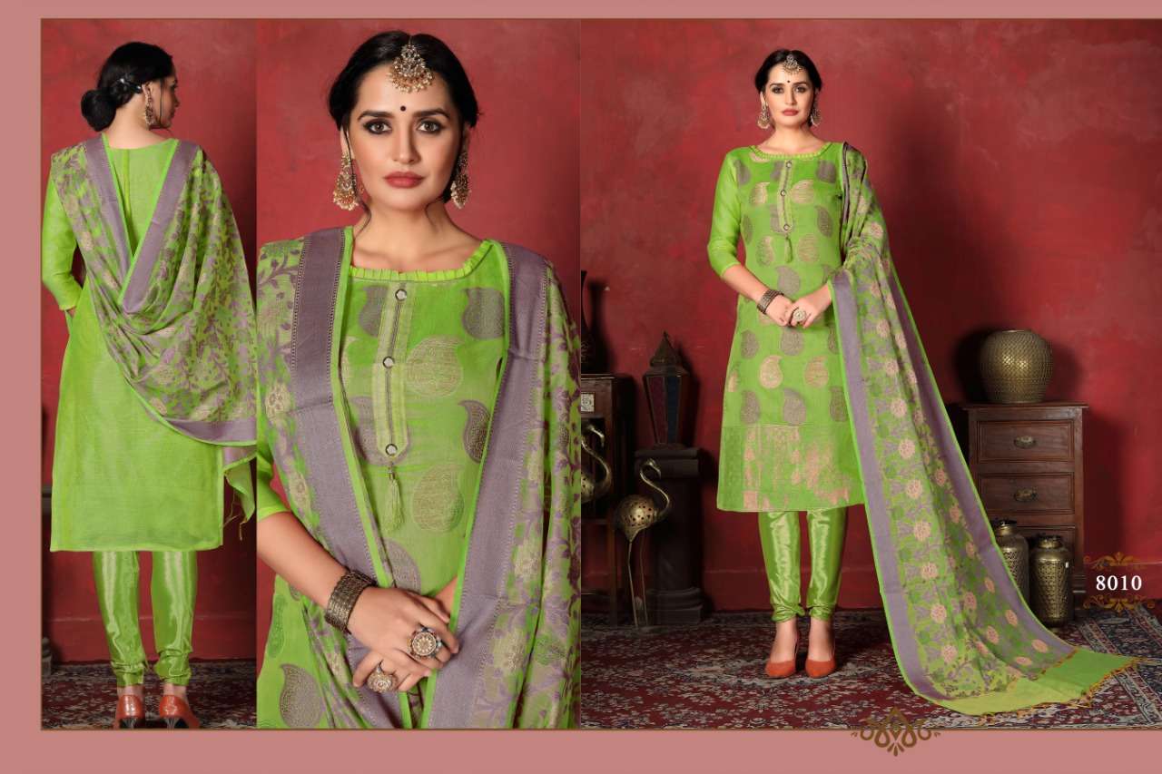 SHEHNAZ BY MICRO DESIGNER 8001 TO 8010 SERIES BEAUTIFUL STYLISH FANCY COLORFUL CASUAL WEAR & ETHNIC WEAR HEAVY SILK BANARSI DRESSES AT WHOLESALE PRICE