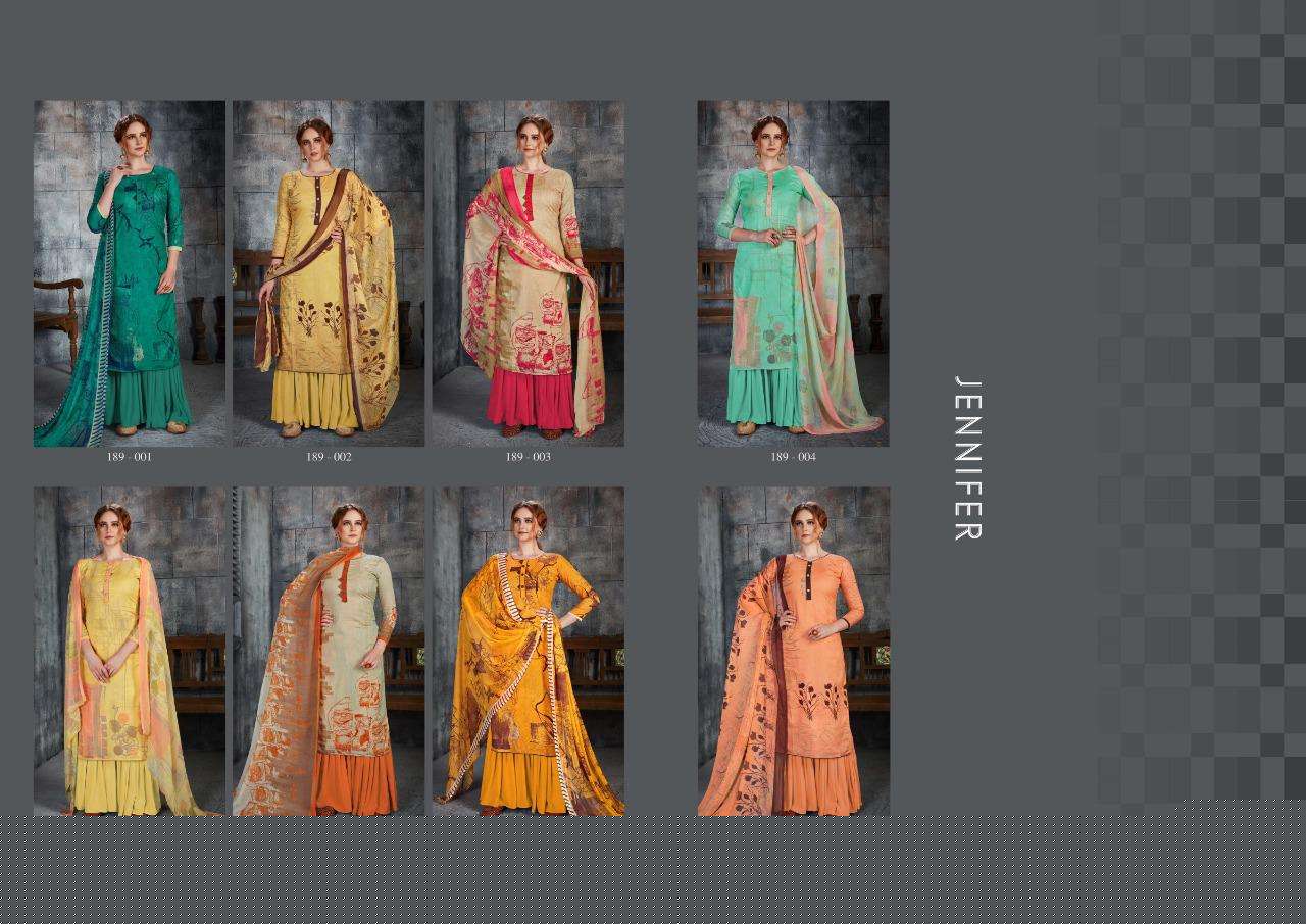 JENNIFER BY MAADHAV SYNTHETIC 001 TO 008 SERIES BEAUTIFUL STYLISH FANCY COLORFUL CASUAL WEAR & ETHNIC WEAR PURE CAMBRIC DESIGNER PRINTED DRESSES AT WHOLESALE PRICE