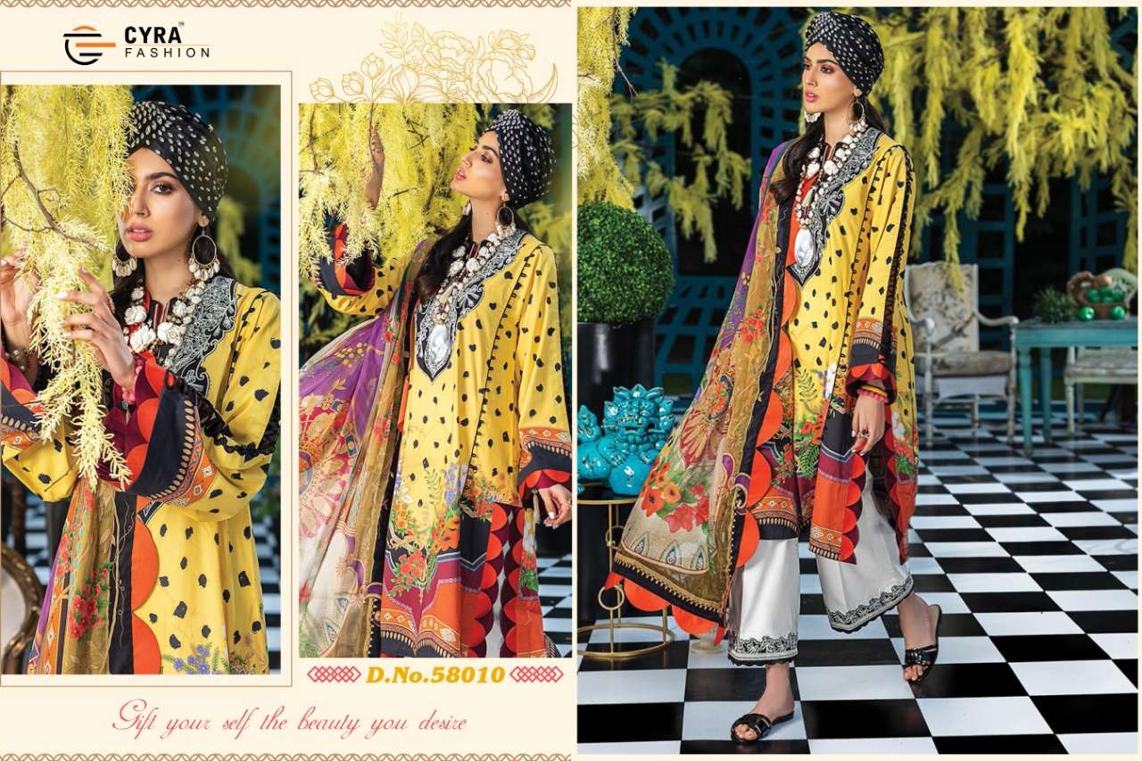 ALIZAH VOL-5 BY CYRA FASHION 58007 TO 58011 SERIES BEAUTIFUL SUITS STYLISH FANCY COLORFUL PARTY WEAR & OCCASIONAL WEAR JAM COTTON DIGITAL PRINTED DRESSES AT WHOLESALE PRICE